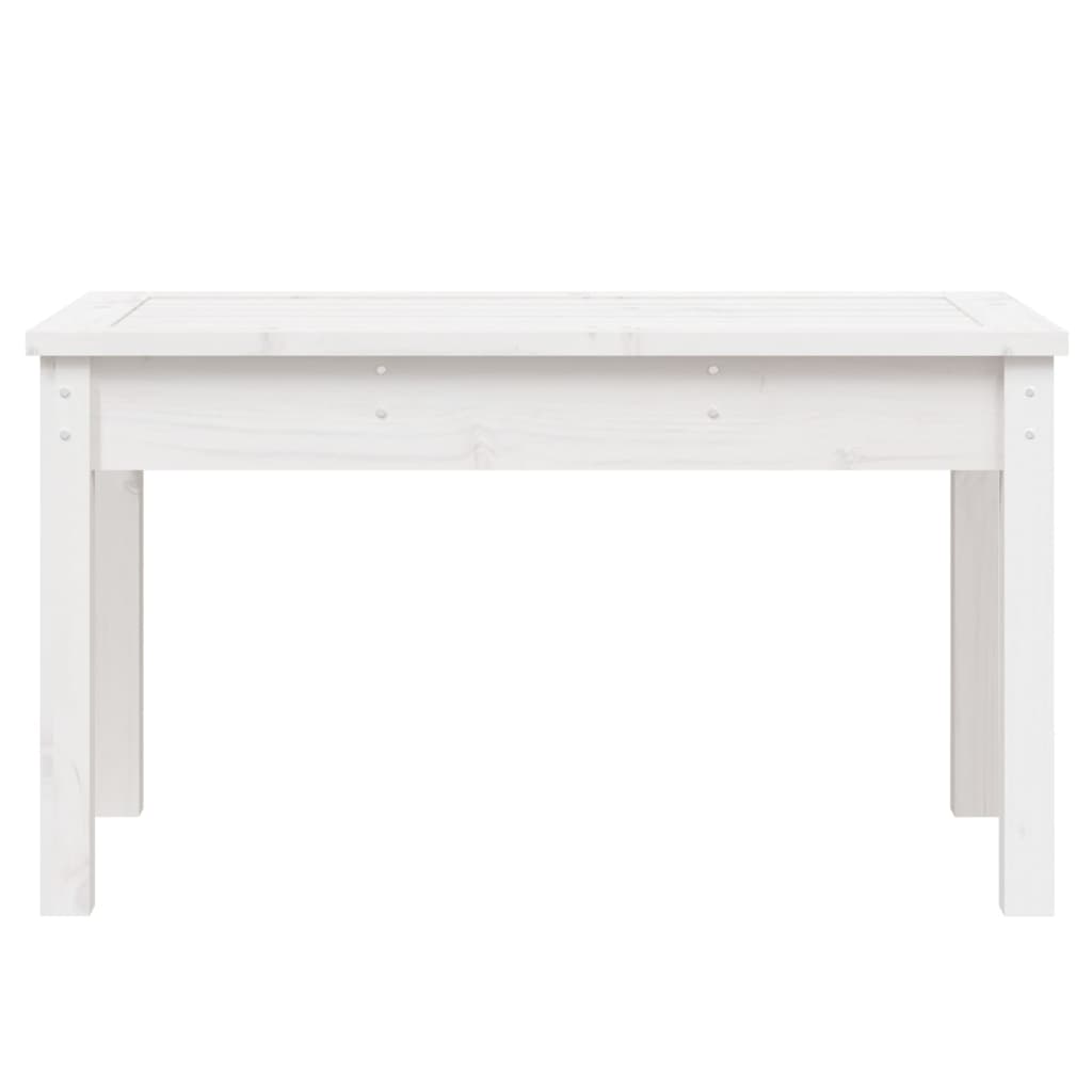 White 80x44x45 cm Solid Pine Wood Garden Bench