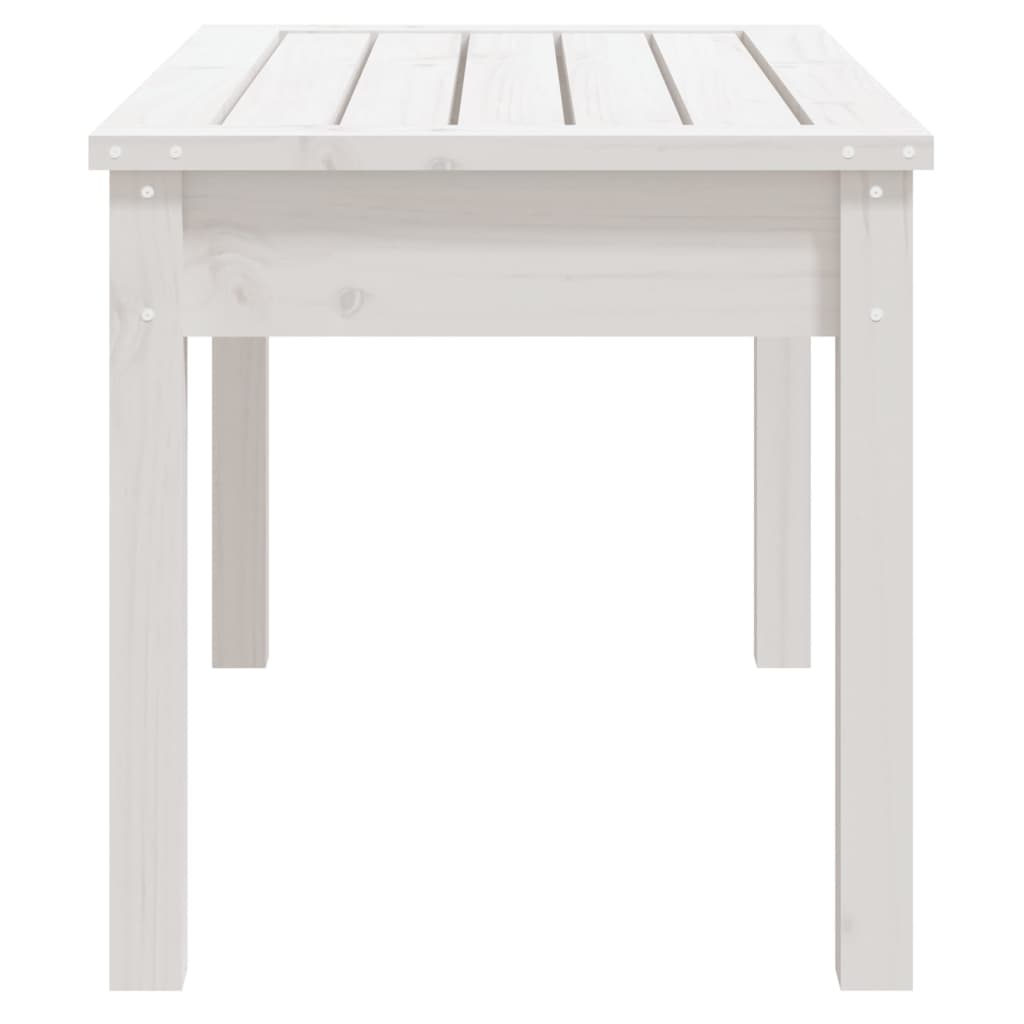 White 80x44x45 cm Solid Pine Wood Garden Bench