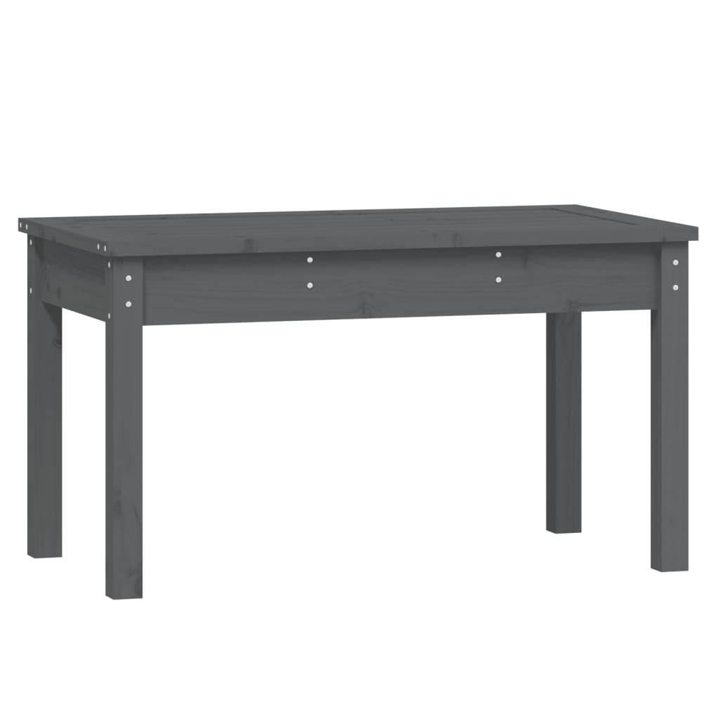 Solid Pine Grey Garden Bench 80x44x45 cm - Durable Outdoor Seating