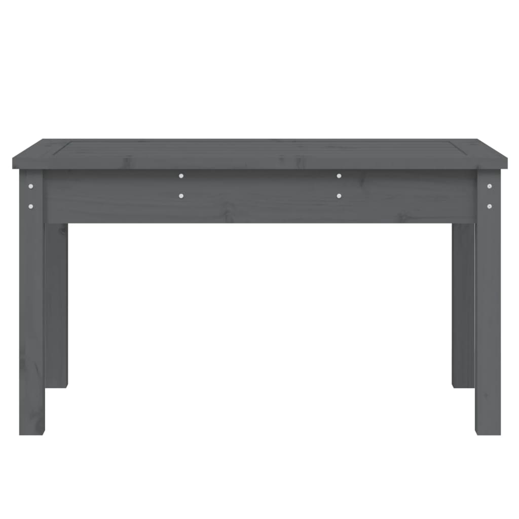 Solid Pine Grey Garden Bench 80x44x45 cm - Durable Outdoor Seating