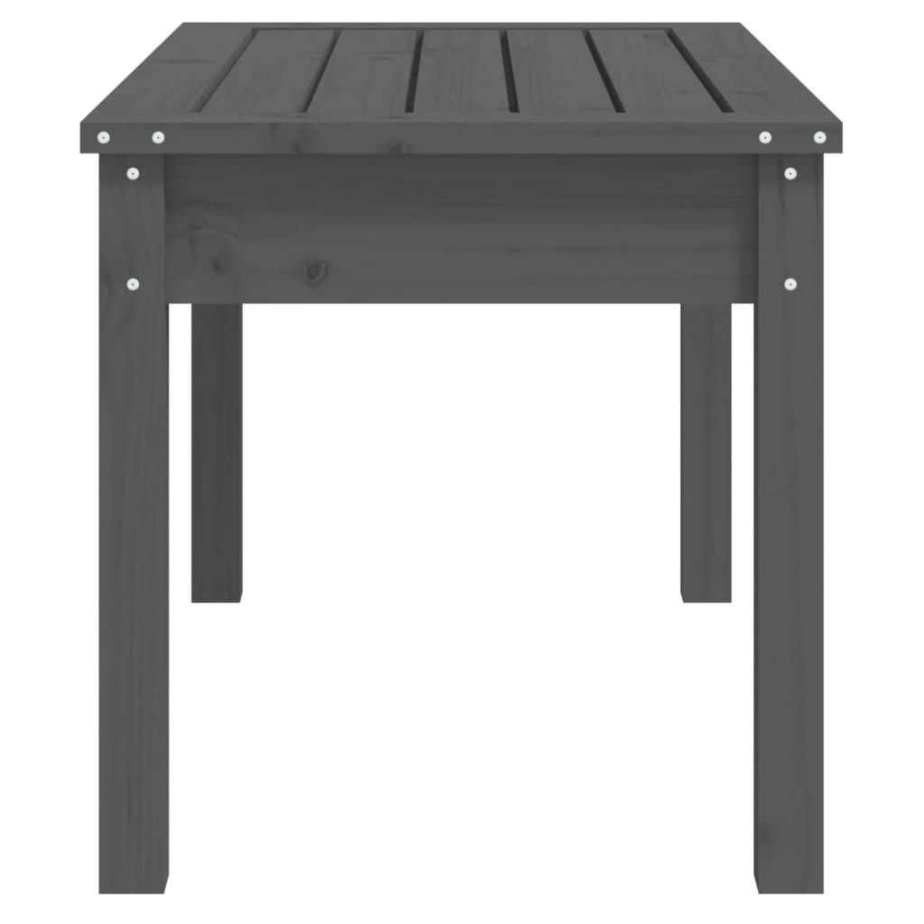 Solid Pine Grey Garden Bench 80x44x45 cm - Durable Outdoor Seating