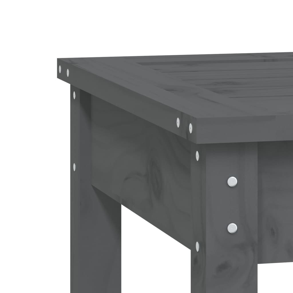 Solid Pine Grey Garden Bench 80x44x45 cm - Durable Outdoor Seating