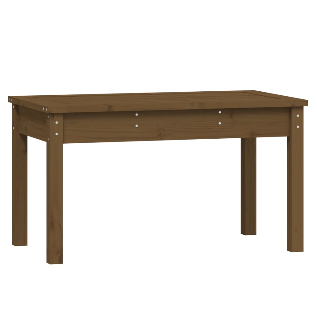 Solid Pine Garden Bench 80x44x45 cm - Honey Brown Finish