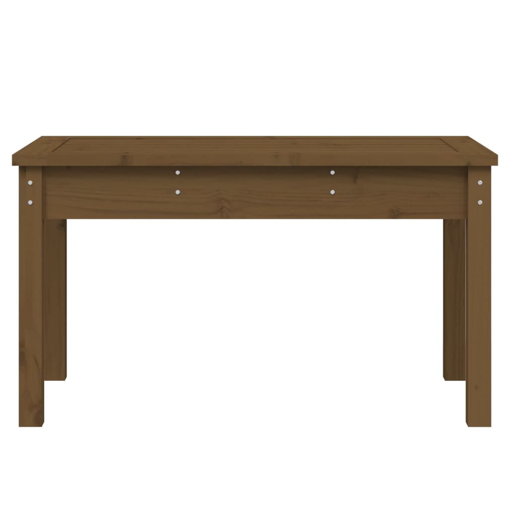 Solid Pine Garden Bench 80x44x45 cm - Honey Brown Finish