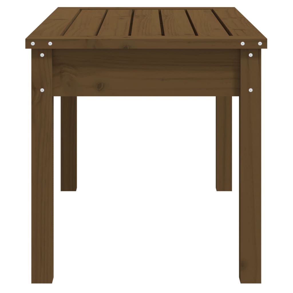 Solid Pine Garden Bench 80x44x45 cm - Honey Brown Finish