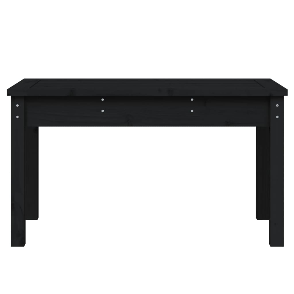 Solid Pine Garden Bench 80x44x45 cm - Black Finish