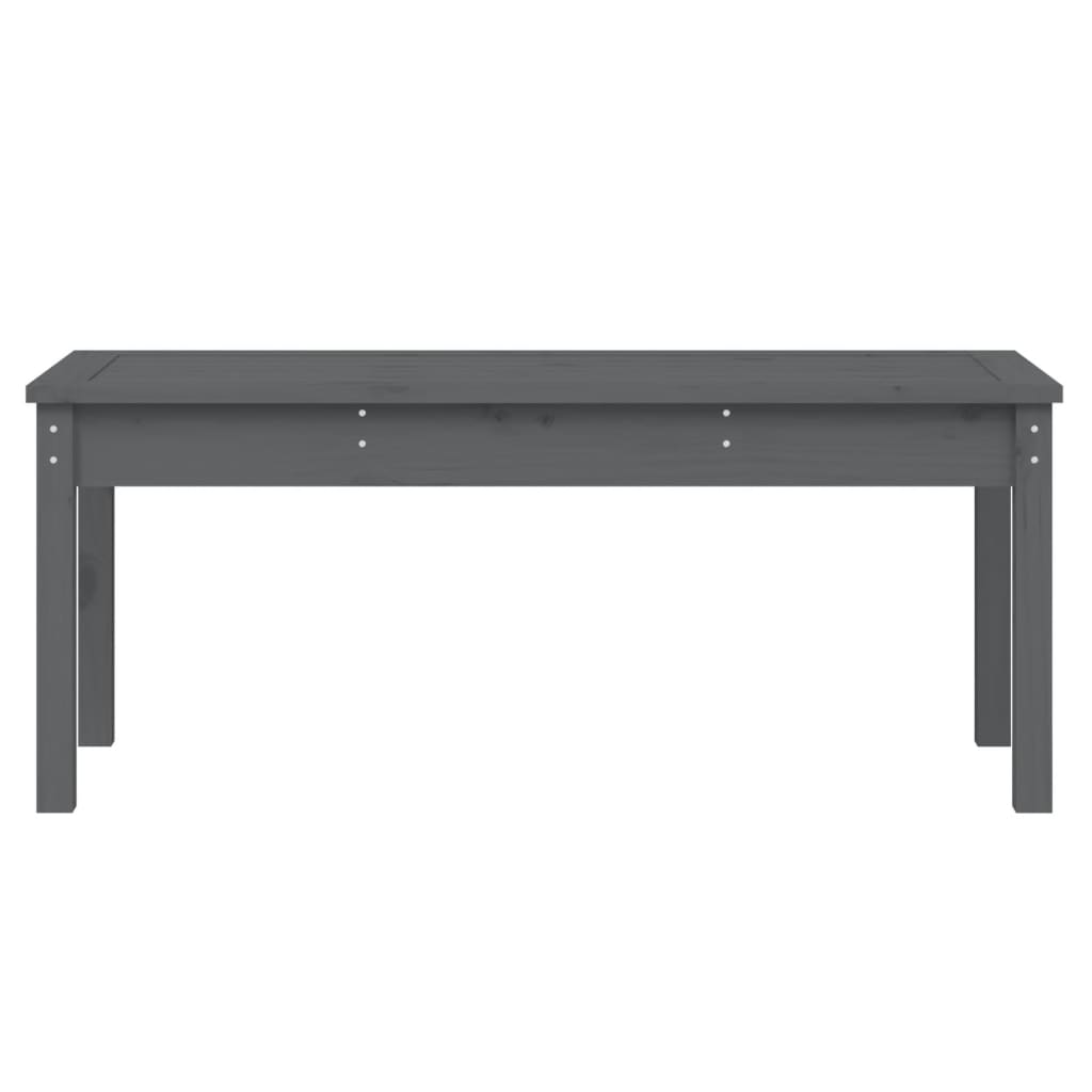 Solid Pine Garden Bench, Grey, 109x44x45 cm - Durable Outdoor Seating