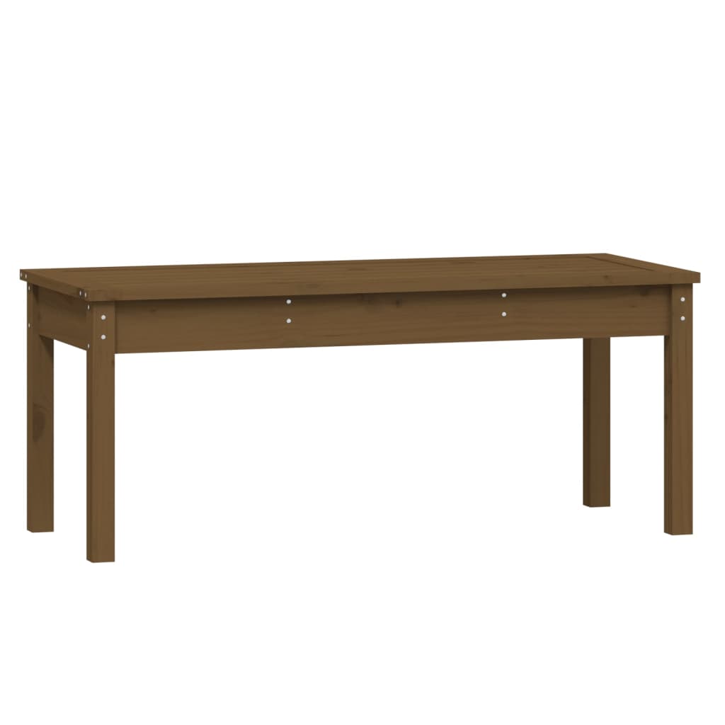 Solid Pine Garden Bench, Honey Brown - 109x44x45 cm