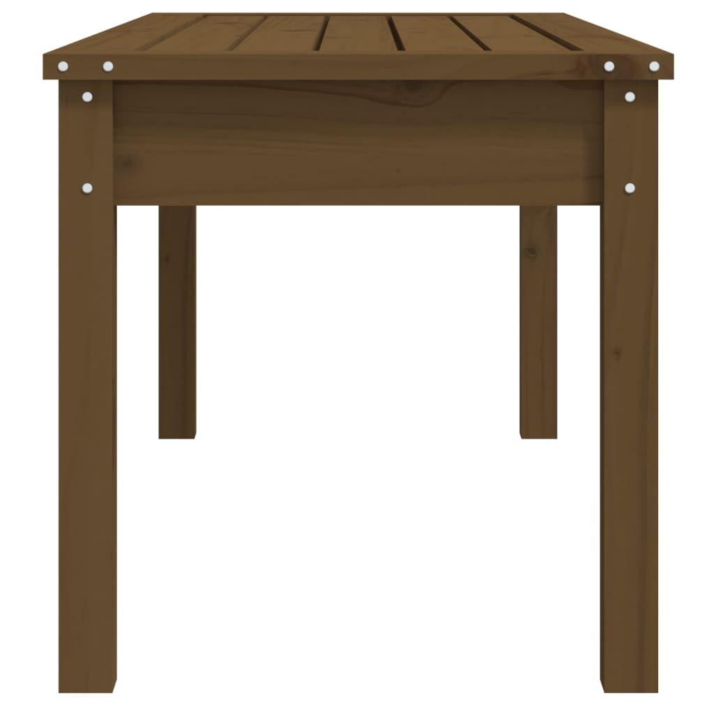 Solid Pine Garden Bench, Honey Brown - 109x44x45 cm