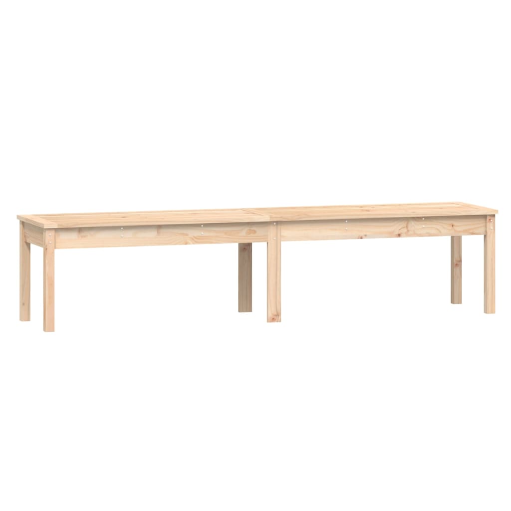 Solid Pine 2-Seater Garden Bench - 203.5x44x45 cm Sturdy & Stylish