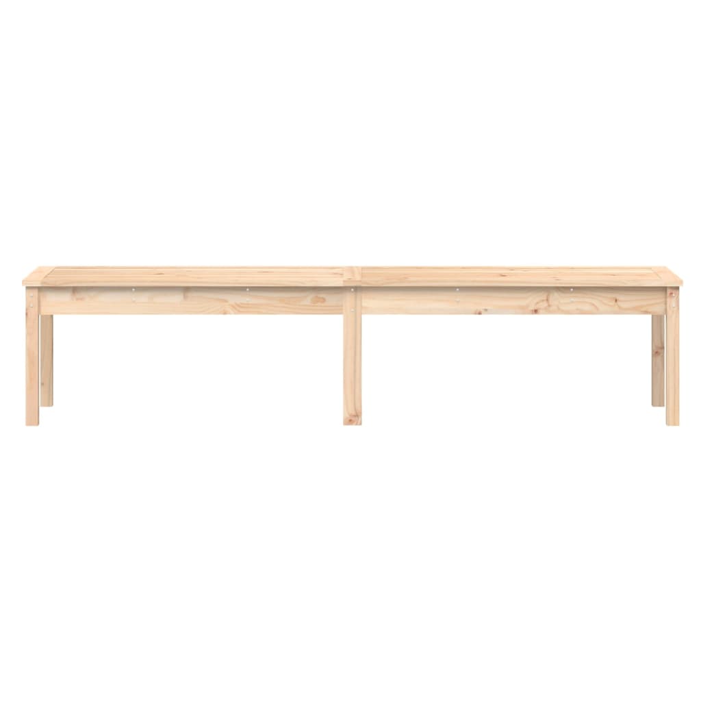 Solid Pine 2-Seater Garden Bench - 203.5x44x45 cm Sturdy & Stylish