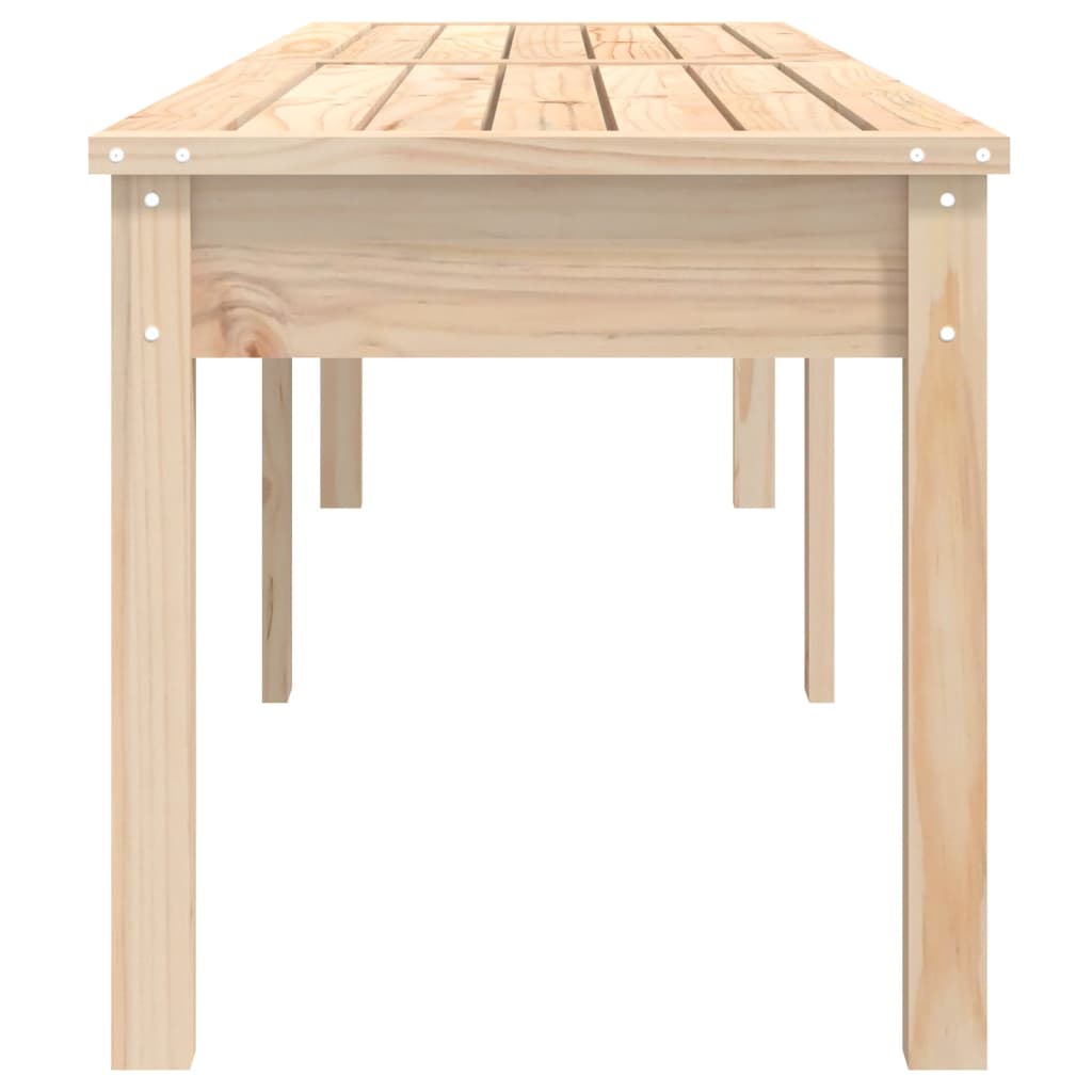 Solid Pine 2-Seater Garden Bench - 203.5x44x45 cm Sturdy & Stylish