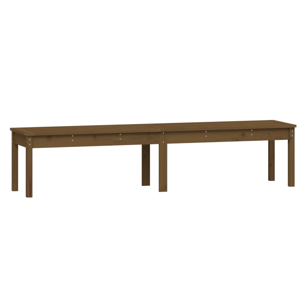 Cozy 2-Seater Garden Bench | Honey Brown Pine Wood 203.5cm