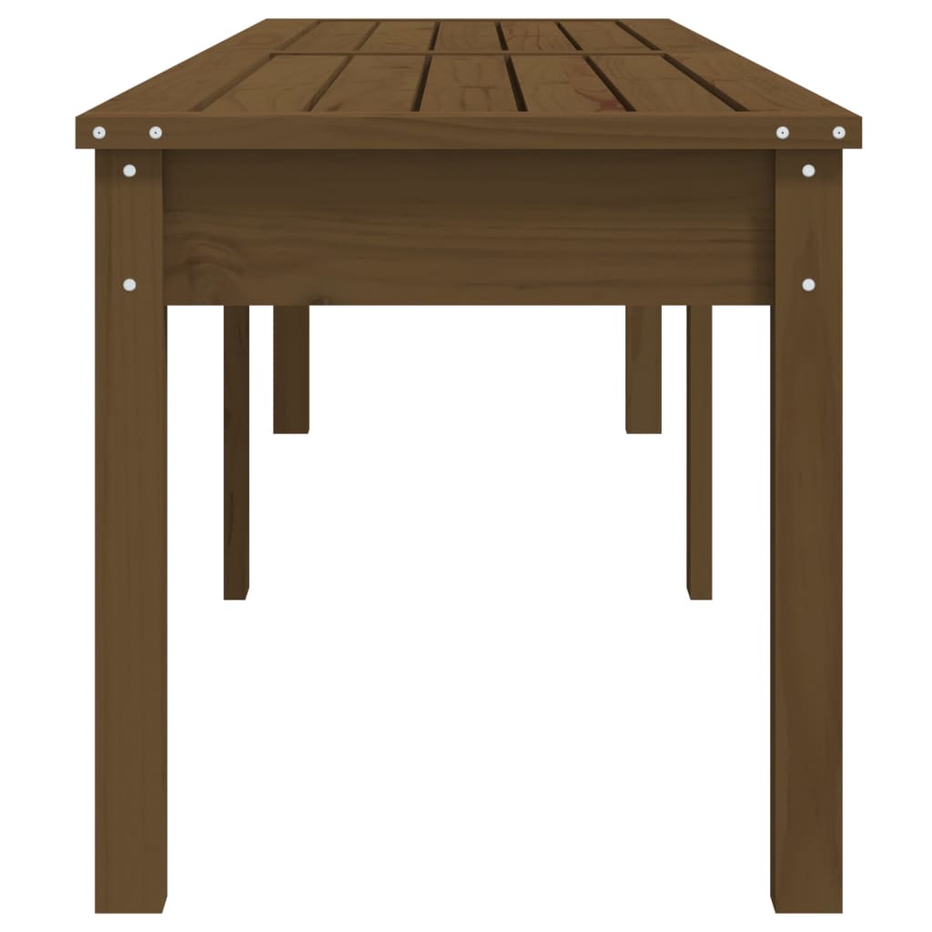 Cozy 2-Seater Garden Bench | Honey Brown Pine Wood 203.5cm