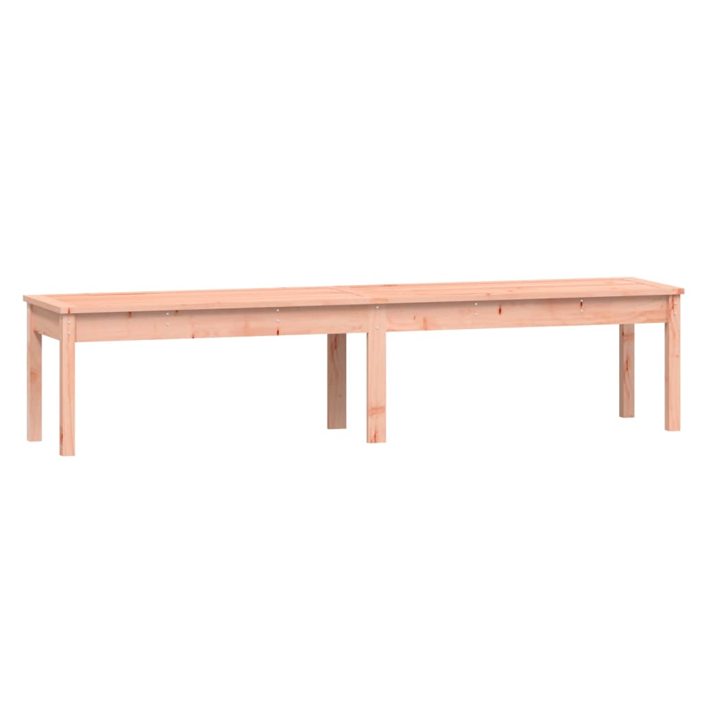 Solid Wood Douglas 2-Seater Garden Bench - 203.5x44x45 cm