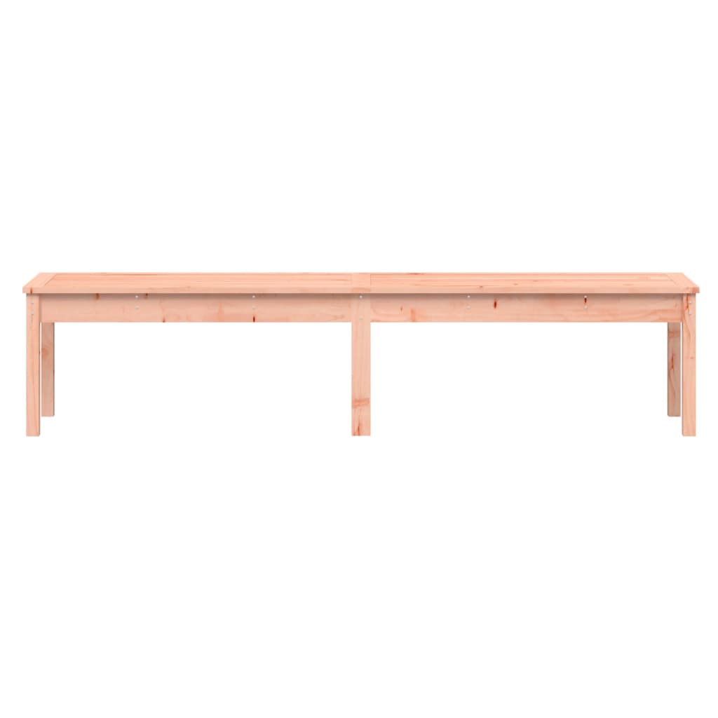 Solid Wood Douglas 2-Seater Garden Bench - 203.5x44x45 cm