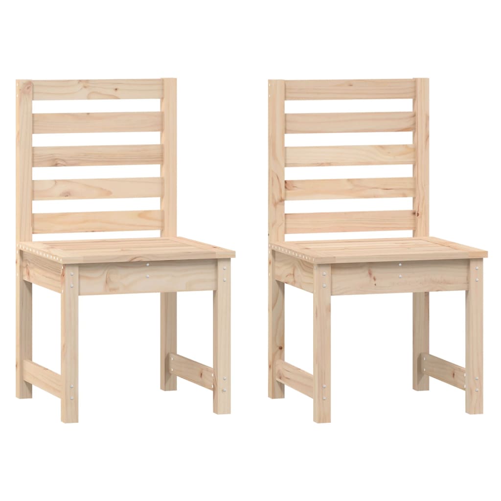 Solid Pine Garden Chairs Set of 2 - 50x48x91.5 cm