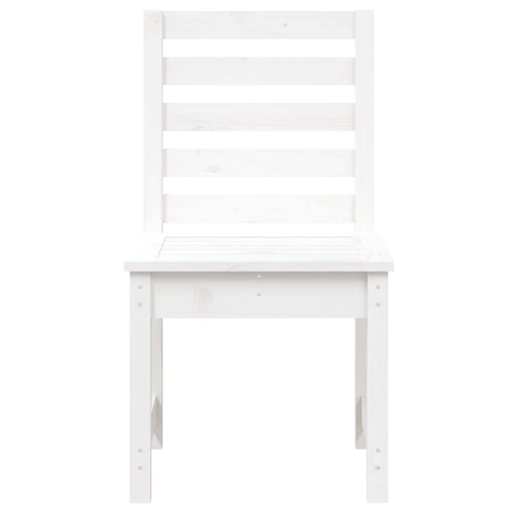 White Solid Pine Wood Garden Chairs Set of 2 - 50x48x91.5 cm