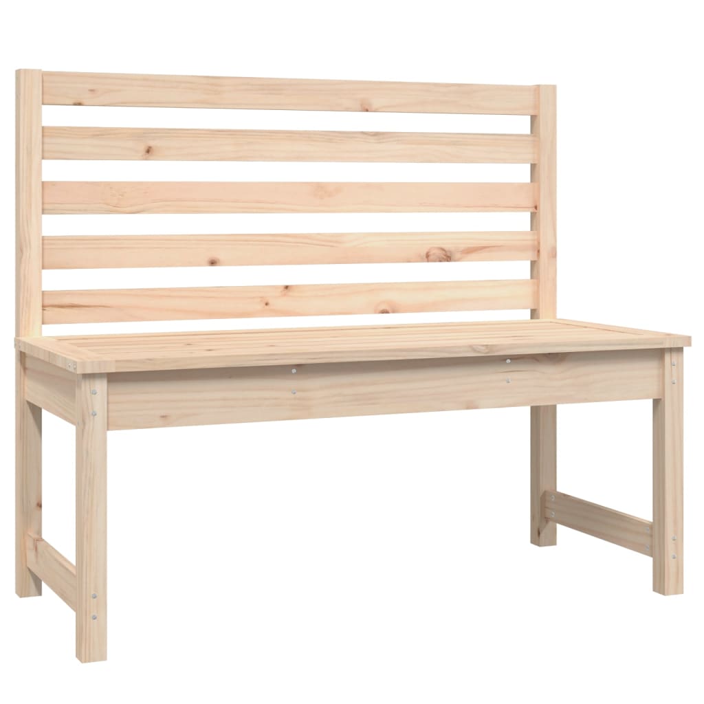 Solid Pine Garden Bench, 109 cm - Durable, Natural Wood Finish