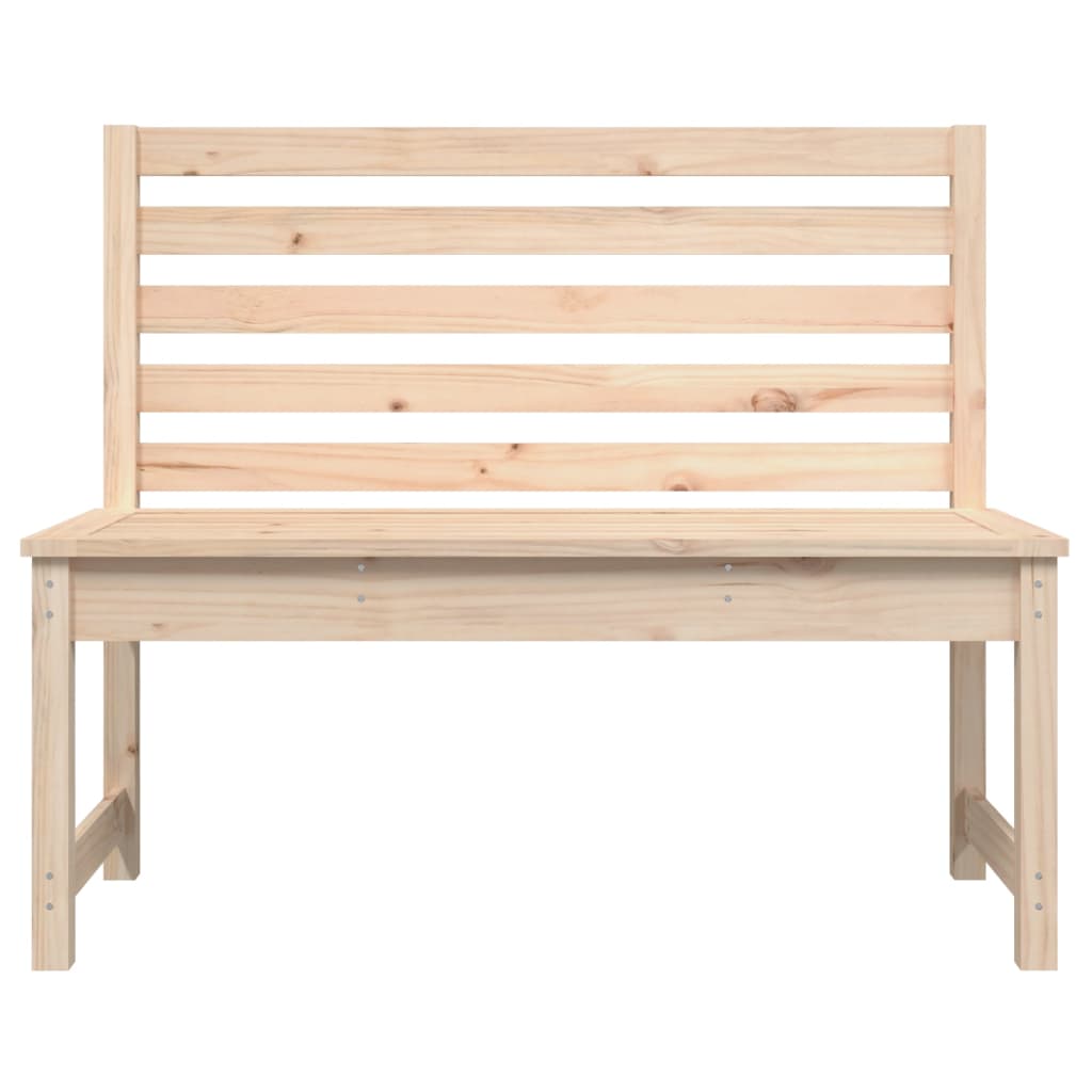 Solid Pine Garden Bench, 109 cm - Durable, Natural Wood Finish