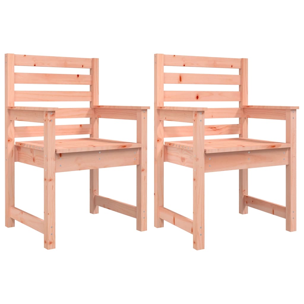 Solid Wood Douglas Garden Chairs Set - 2 pcs, 60x48x91cm