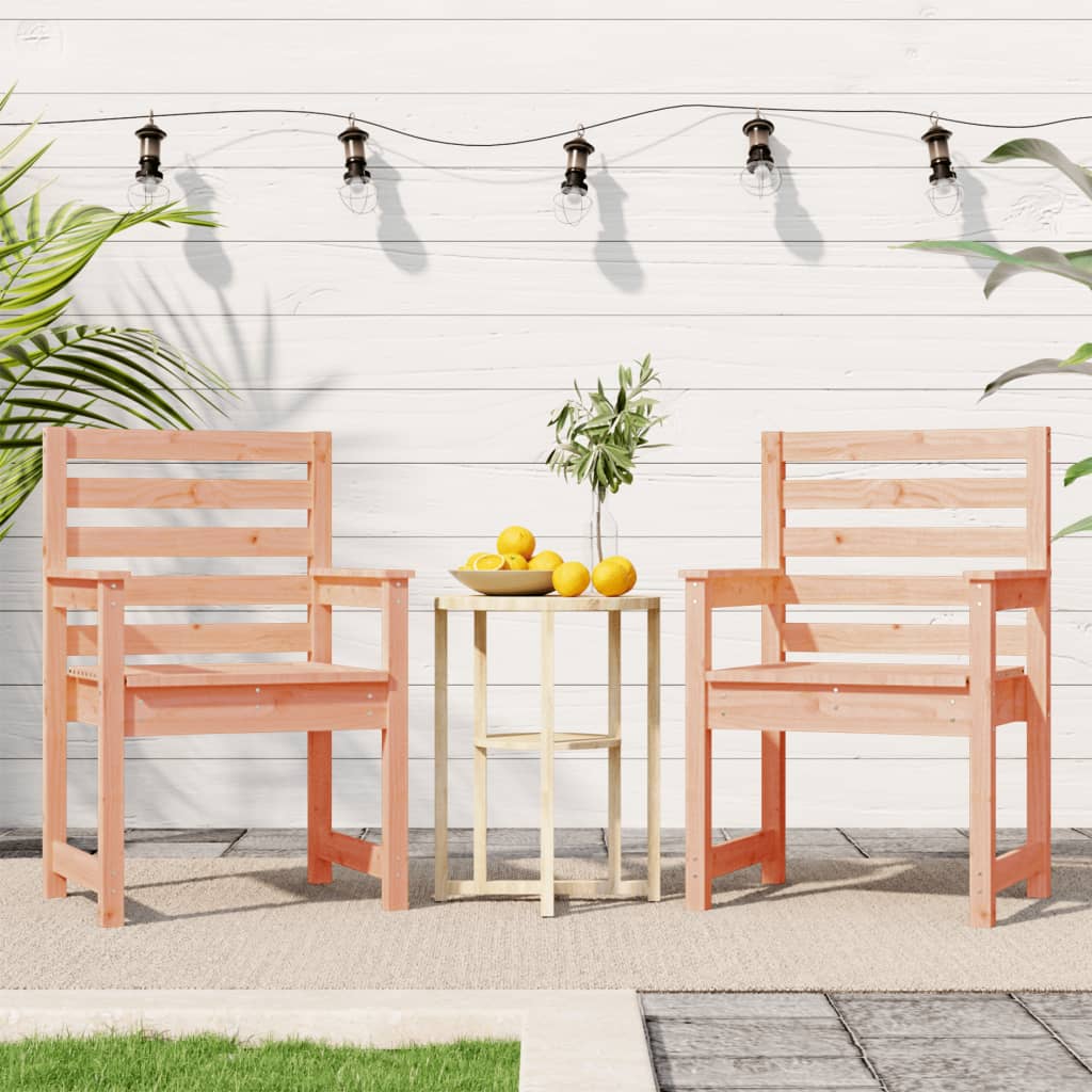 Solid Wood Douglas Garden Chairs Set - 2 pcs, 60x48x91cm