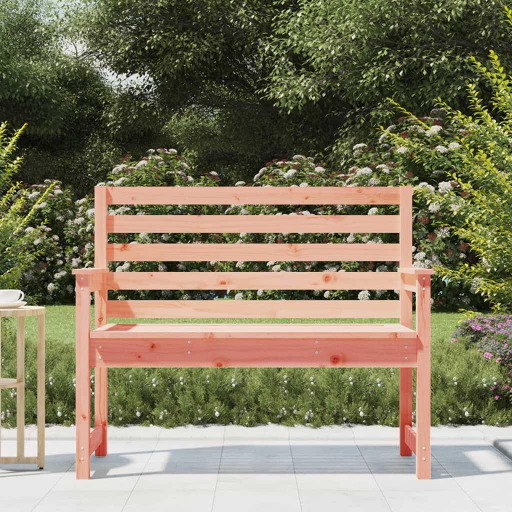 Solid Wood Douglas Garden Bench - 109x48x91.5 cm Sturdy Design