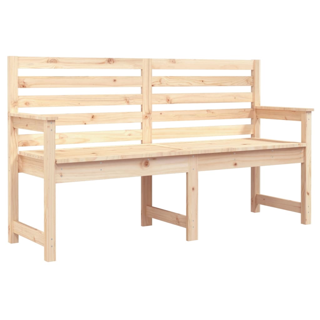Solid Pine Wood Garden Bench - 159.5x48x91.5 cm Outdoor Seating