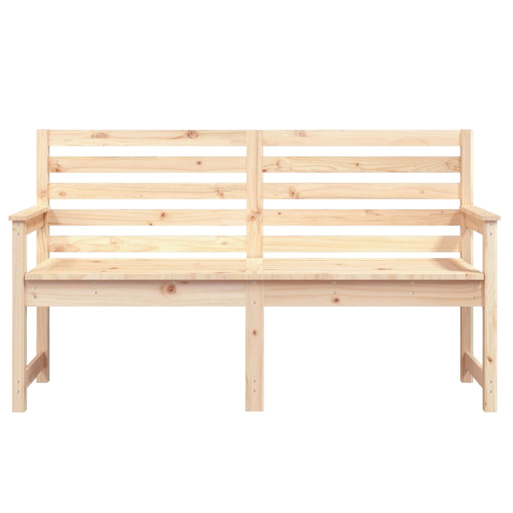 Solid Pine Wood Garden Bench - 159.5x48x91.5 cm Outdoor Seating