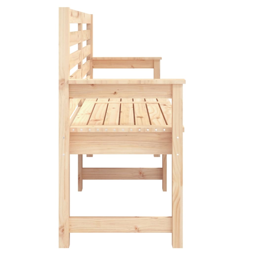 Solid Pine Wood Garden Bench - 159.5x48x91.5 cm Outdoor Seating