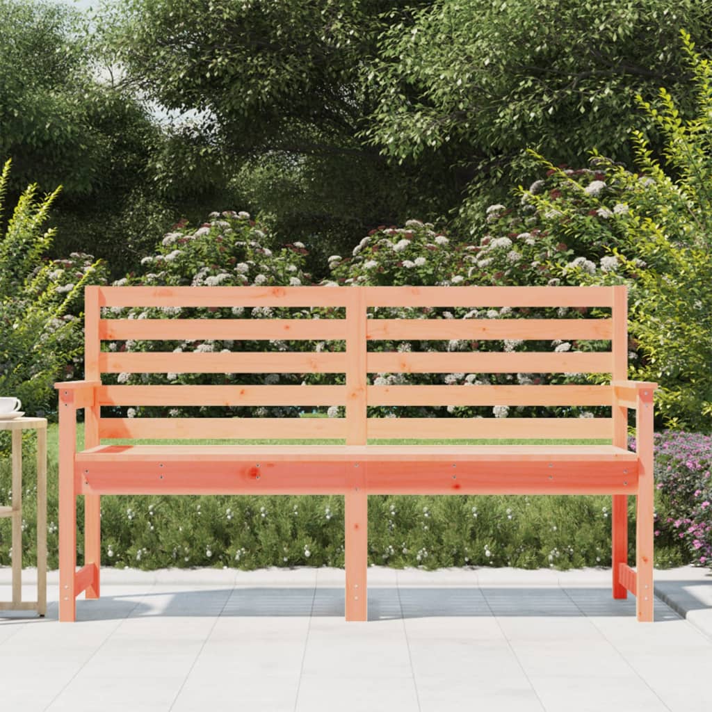 Solid Wood Douglas Garden Bench - 159.5x48x91.5 cm Outdoor Seating