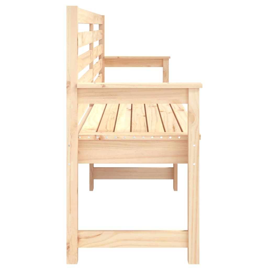 Solid Wood Pine Garden Bench, 203.5x48x91.5 cm - Durable and Stylish