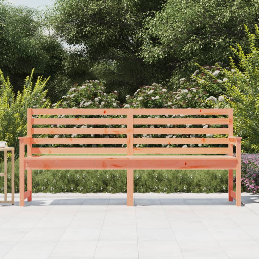 Solid Wood Douglas Garden Bench - 203.5x48x91.5 cm Outdoor Seating