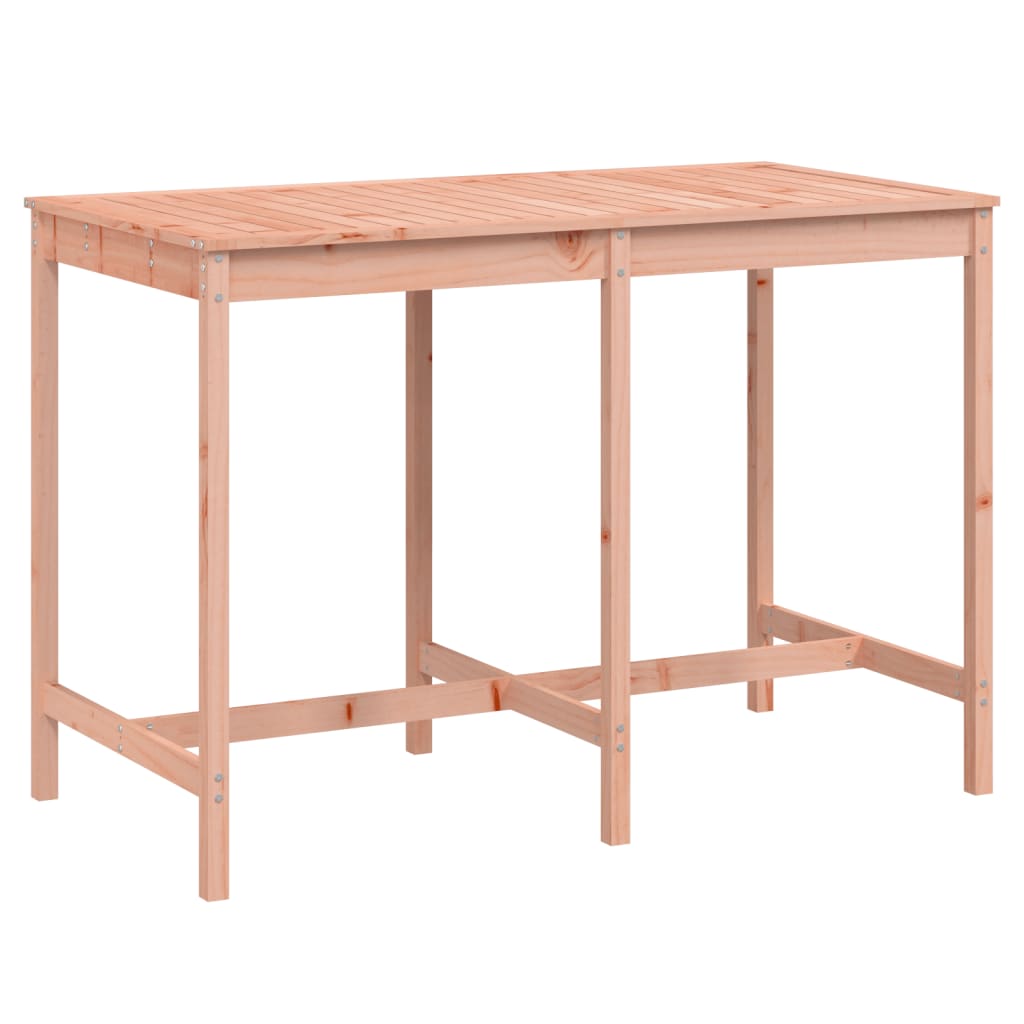 Solid Douglas Wood Garden Table - 159.5x82.5x110 cm, Natural Finish