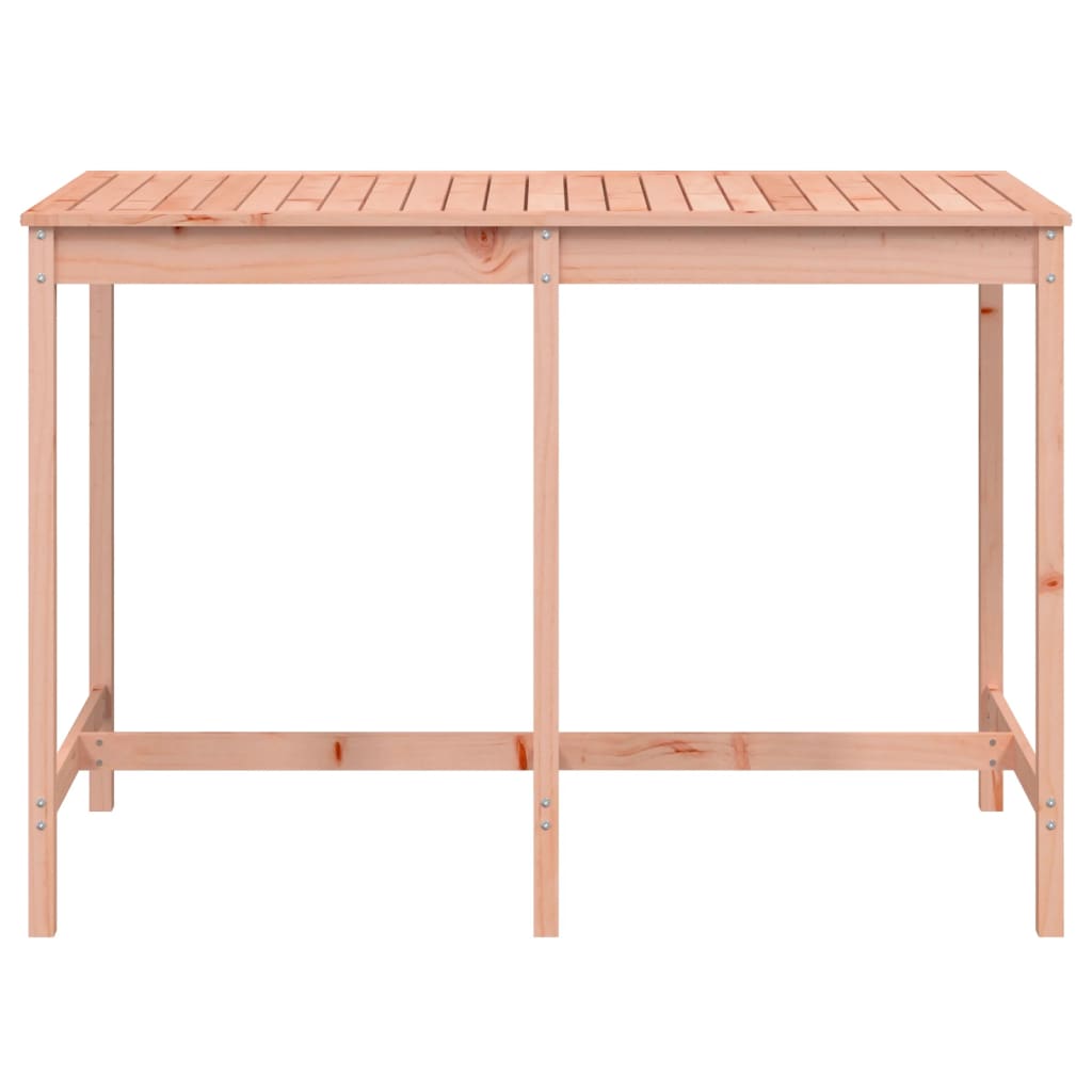Solid Douglas Wood Garden Table - 159.5x82.5x110 cm, Natural Finish