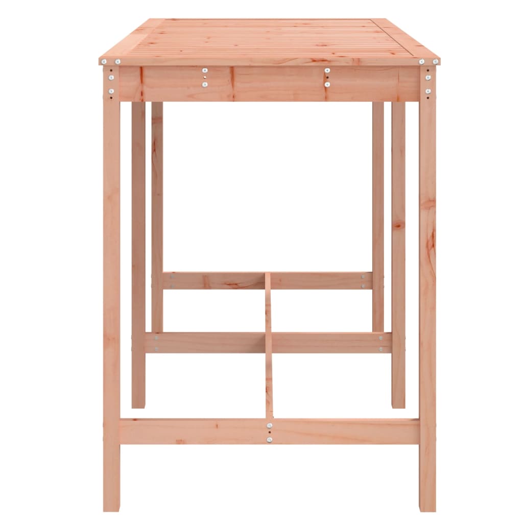Solid Douglas Wood Garden Table - 159.5x82.5x110 cm, Natural Finish