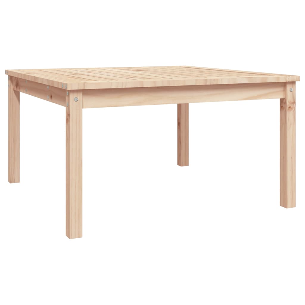 Solid Pine Wood Garden Table 82.5 cm - Natural Finish
