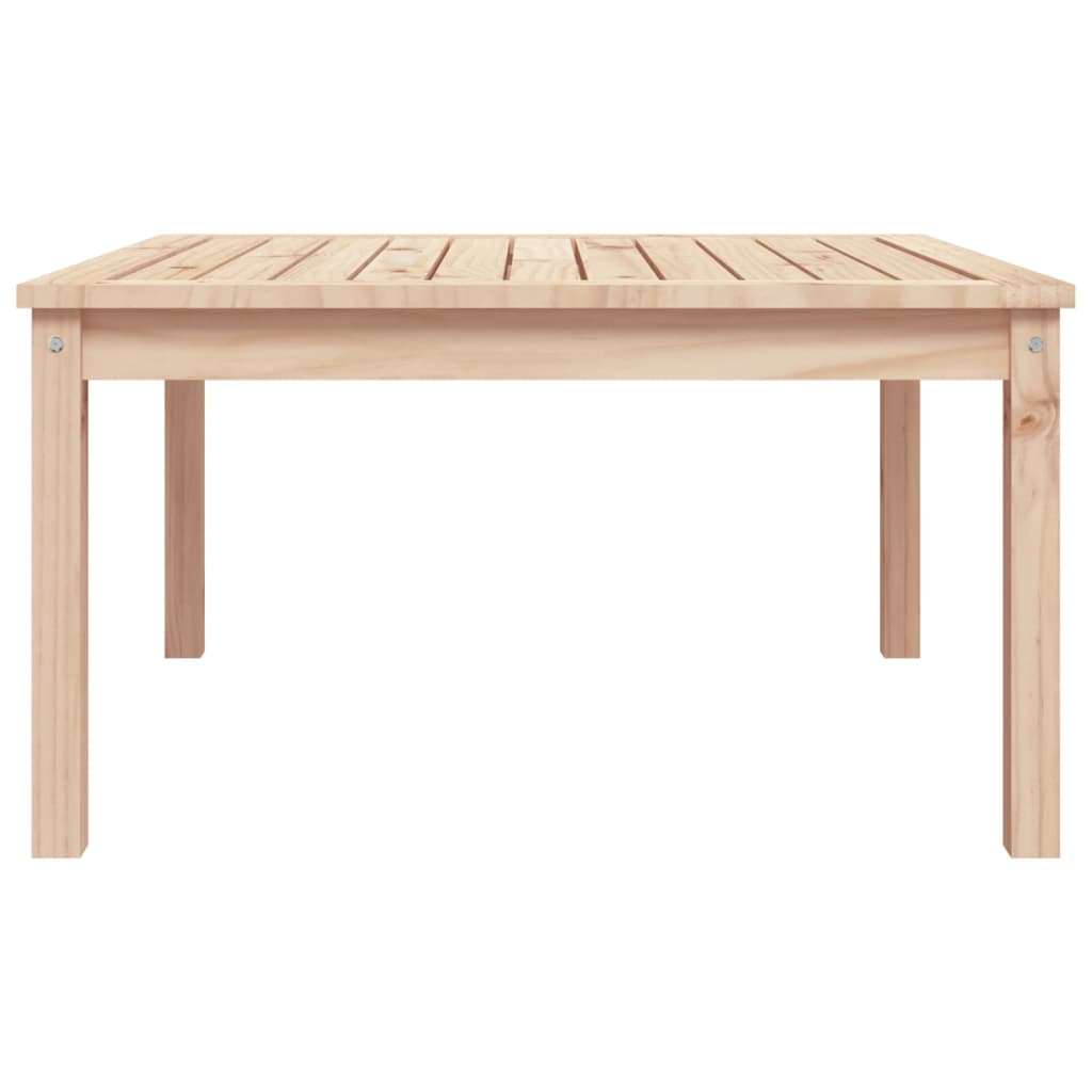 Solid Pine Wood Garden Table 82.5 cm - Natural Finish
