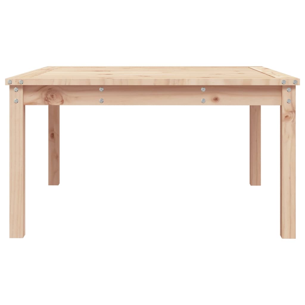 Solid Pine Wood Garden Table 82.5 cm - Natural Finish