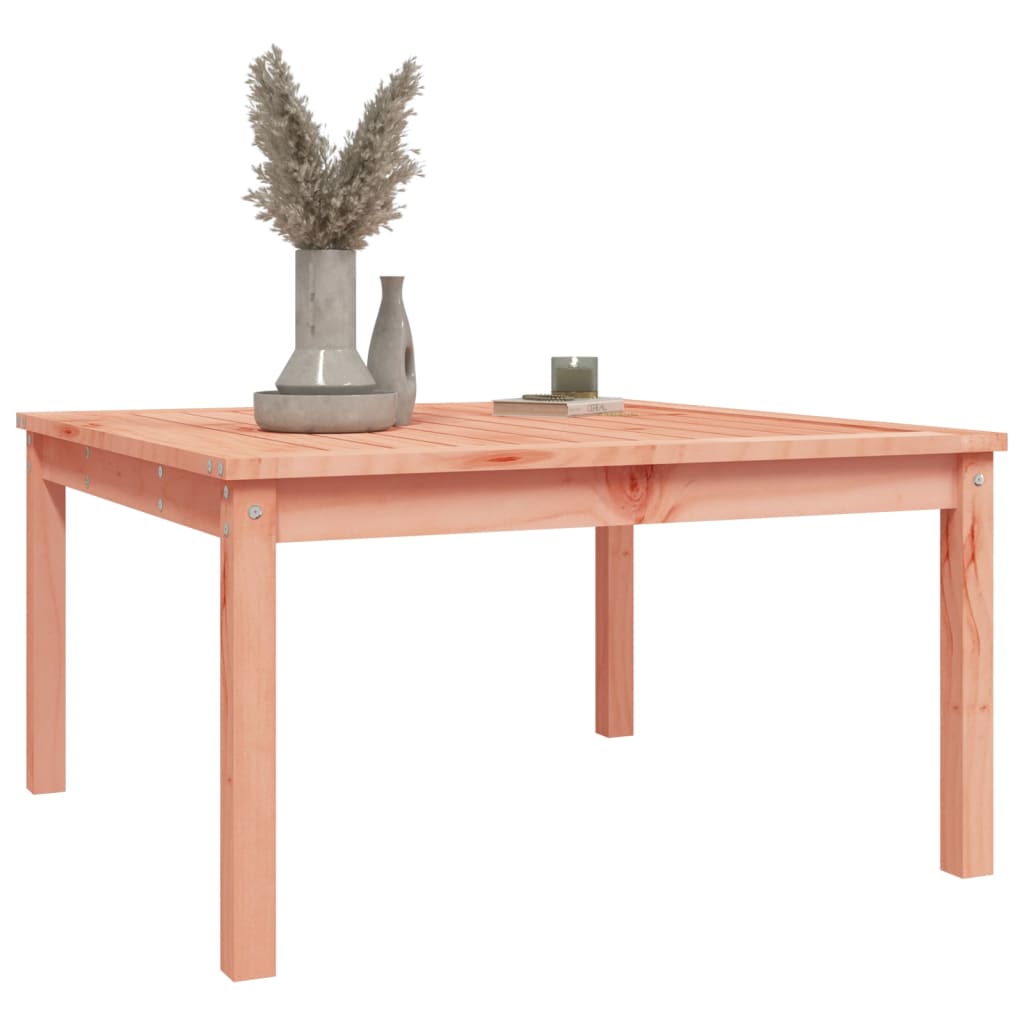 Solid Douglas Wood Garden Table - 82.5cm Square, Natural Finish