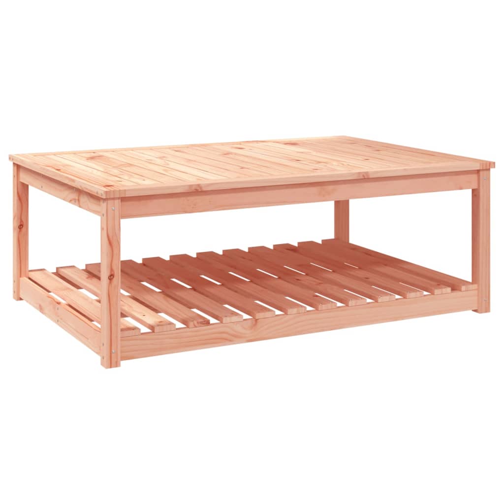 Solid Douglas Wood Garden Table - Natural Finish 121x82.5x45 cm