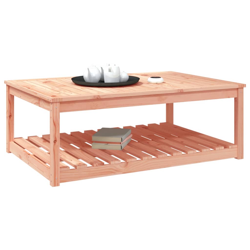 Solid Douglas Wood Garden Table - Natural Finish 121x82.5x45 cm