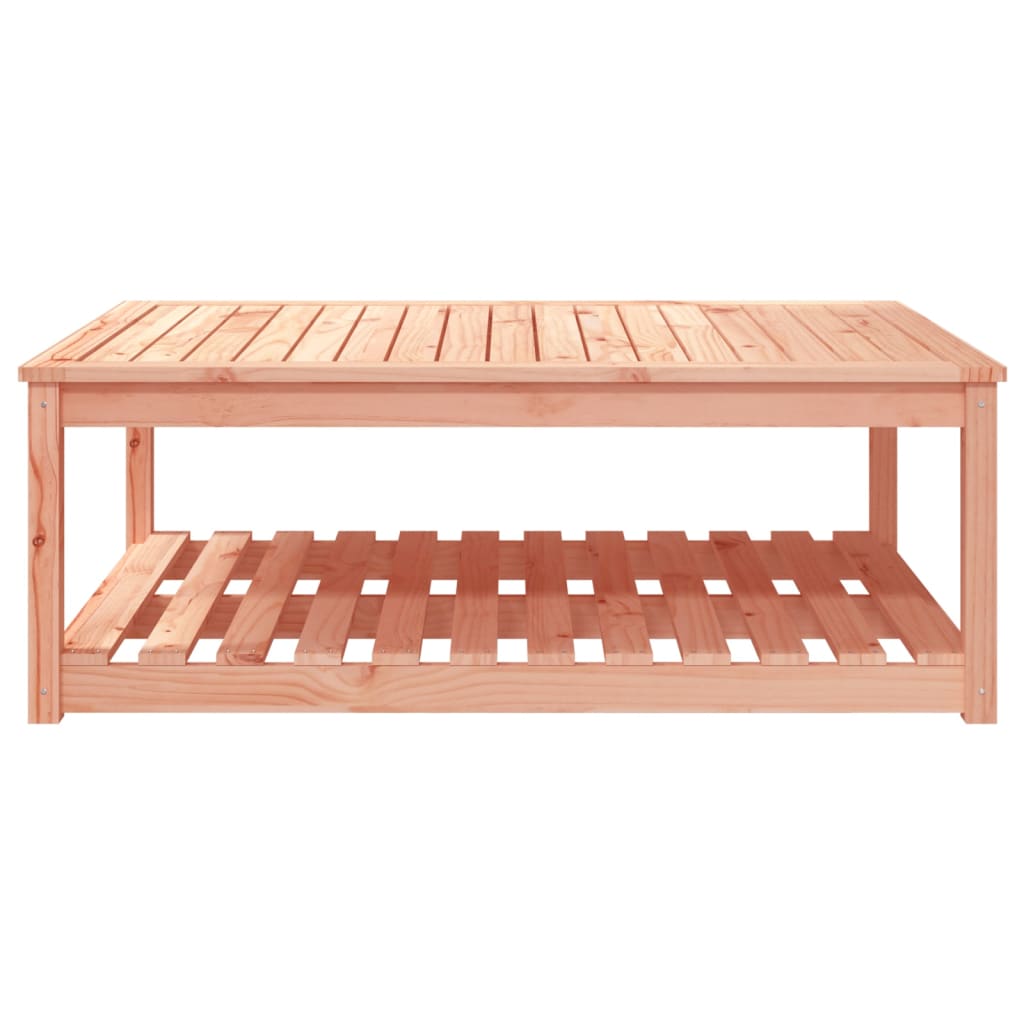 Solid Douglas Wood Garden Table - Natural Finish 121x82.5x45 cm