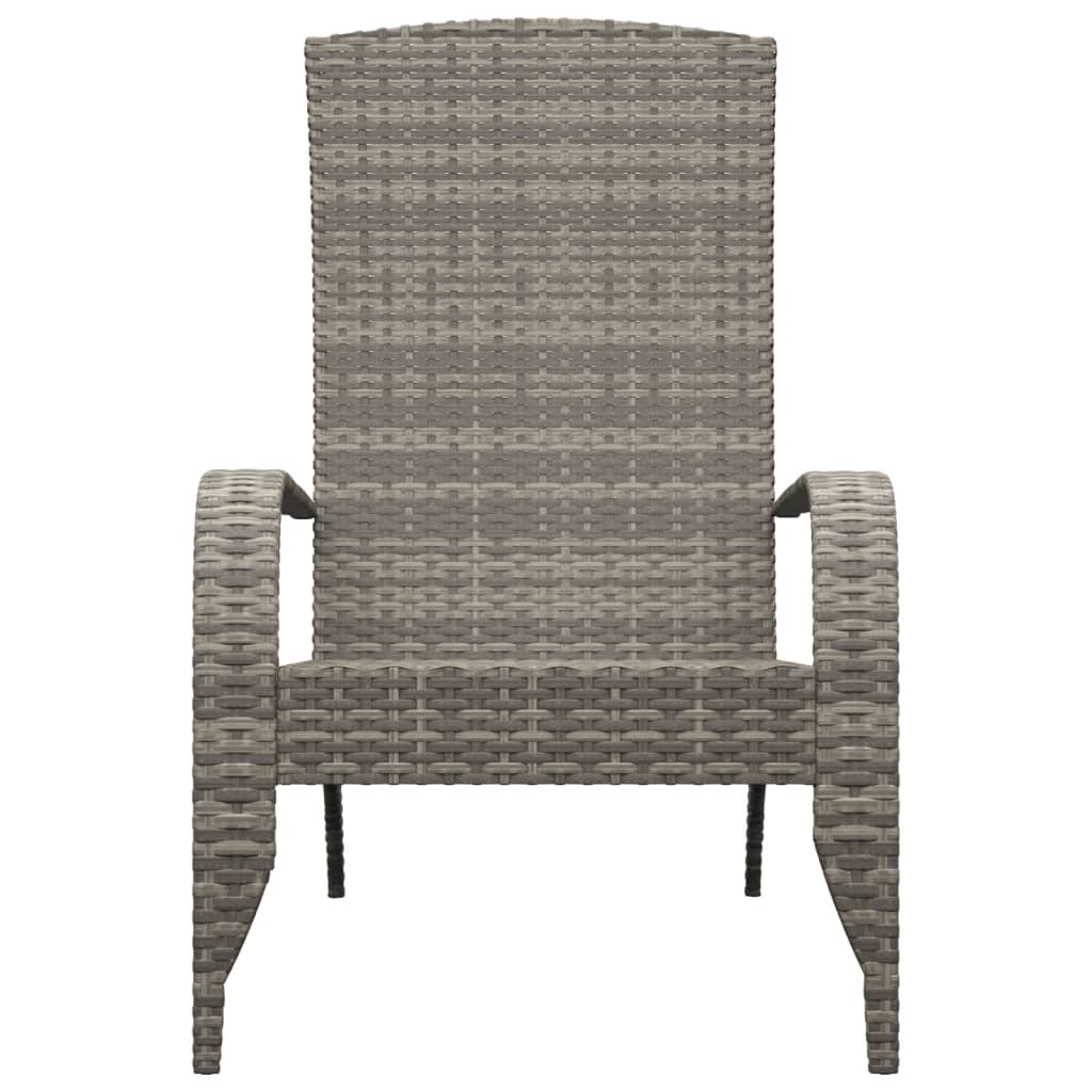 Grey Poly Rattan Garden Adirondack Chair - Stylish & Durable Seating