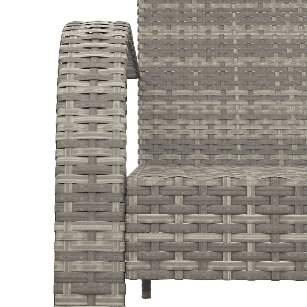 Grey Poly Rattan Garden Adirondack Chair - Stylish & Durable Seating