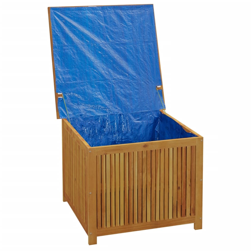 Solid Acacia Wood Garden Storage Box 75x75x58 cm