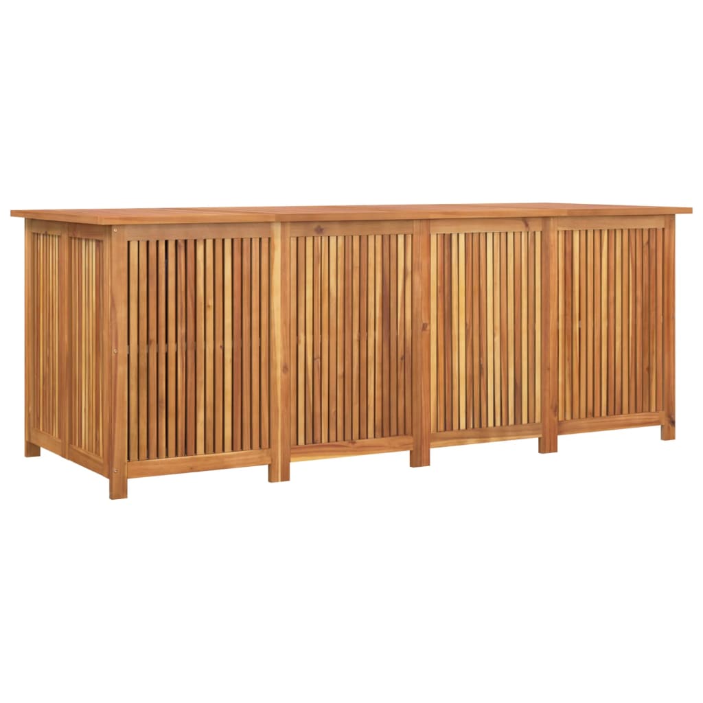 Large Solid Acacia Wood Garden Storage Box - 200x80x75 cm