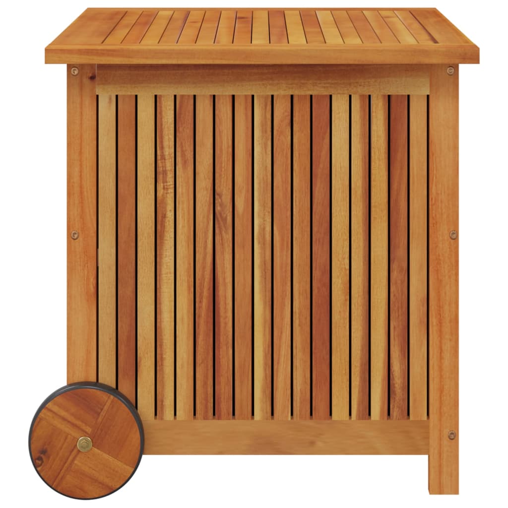 Mobile Garden Storage Box - 60x50x58 cm Solid Acacia Wood