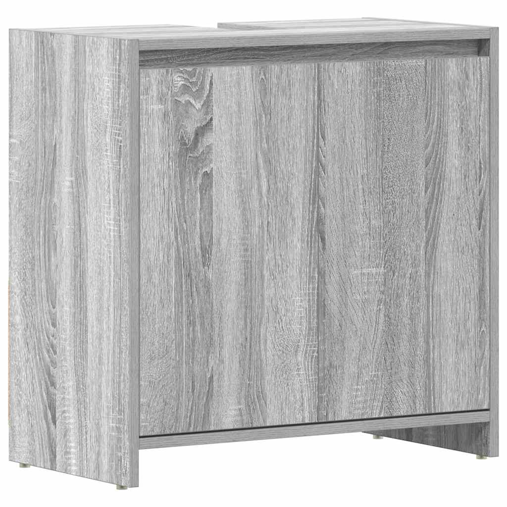 Sonoma Grey Bathroom Cabinet 60x33x61 cm - Engineered Wood
