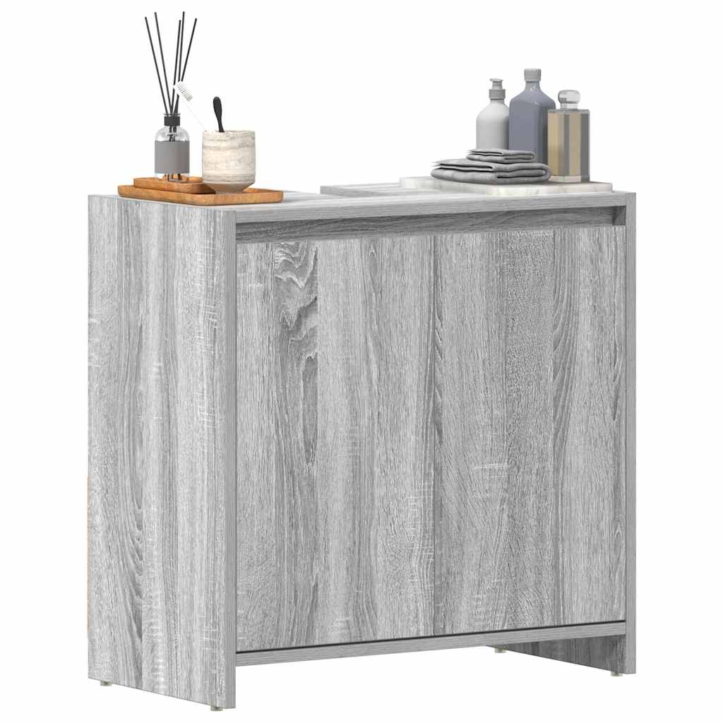 Sonoma Grey Bathroom Cabinet 60x33x61 cm - Engineered Wood